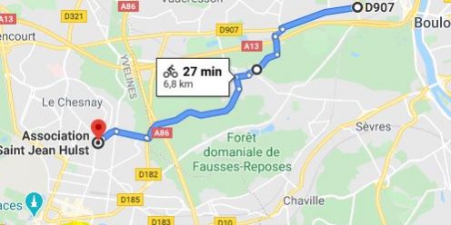 Trajet Saint-Cloud Versailles