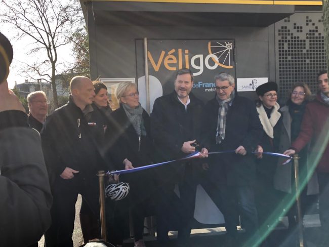 Inauguration parking veligo à Saint-Cloud